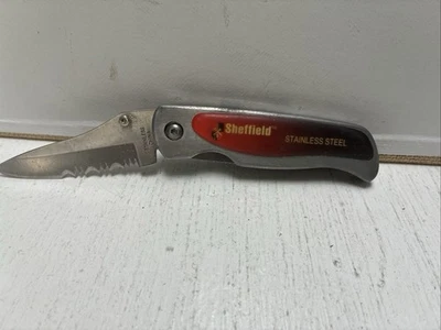 Navaja de bolsillo plegable Sheffield bloqueo trasero hoja única Foto 1 de 4