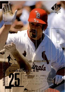1999 SP Authentic #HR1 Mark McGwire Home Run Chronicles - Picture 1 of 2