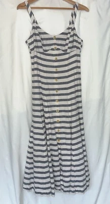 Maeve от Anthropologie льняное макси-платье размер 6P летний отдых курорт морское - Изображение 1 из 4