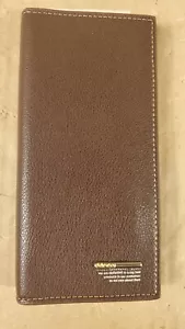 Daiqisi Cuero Marrón Billetera Chequera Portatarjeta de Crédito HF-33 Nuevo en Paquete - Imagen 1 de 7