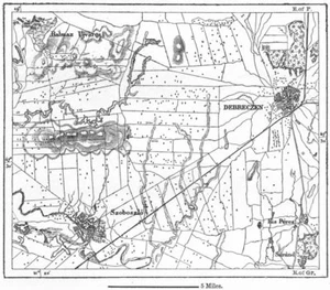 HUNGARY. Debreczen, sketch map c1885 old antique vintage plan chart - Picture 1 of 1