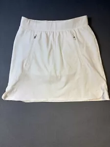 T by Talbots Damengröße P weiß Skort Rock Reißverschluss Taschen Pickleball Golf Tennis - Bild 1 von 12