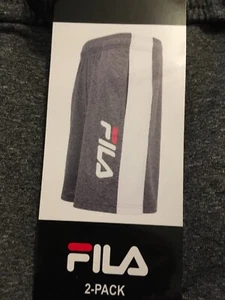 Fila Youth/kids Boys Activewear 2-Pack Grey S7/8,L14/16, XL-18/20 (Pick Sz)NWT - Picture 1 of 5