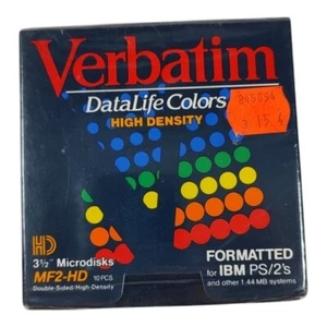 Verbatim DataLife Colors Double Face Haute Densité HD 3,5" Microdisques Boîte de 10 pièces - Photo 1/7