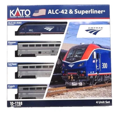 N Scale Kato 10-1788 Amtrak Siemens ALC-42 Charger & 3 Cars Train Set - Image 1 of 3