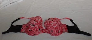 Sujetador con aros F&F UK 40DD EUR 90DD FUCSIA NEGRO BLANCO FLORAL COBERTURA COMPLETA - Imagen 1 de 3