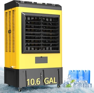Swamp Cooler, 4800 CFM Evaporative Air Cooler, 19 Gal Water Tank Outdoor Air Con - Picture 1 of 12