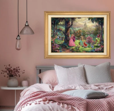 Thomas Kinkade La Bella Durmiente 18x 27 Editorial Prueba M/H Óleo sobre Lienzo Foto 1 de 4