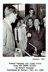 1960 Vintage Photo Attorney General Robert Kennedy interrogating James Hoffa - Picture 1 of 2