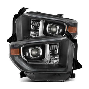 For 2014-2021 Toyota Tundra Black Housing AlphaRex LED Projector Headlights Set - Picture 1 of 8