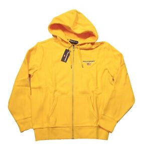 Polo Sport Ralph Lauren Men's Yellow Fleece Lined Full Zip Hoodie