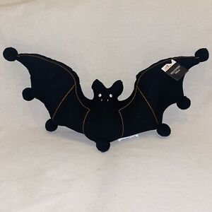 Bat Halloween Black Decorative Throw Pillow, 24” X 10” Way to Celebrate!