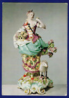 Vtg Postcard Shepherdess Figurine Victoria And Albert Museum England