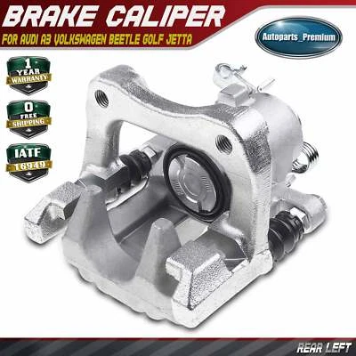 Rear Left Brake Caliper with Bracket for Volkswagen Beetle Eos Golf Jetta Audi - Image 1 of 4