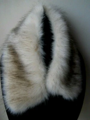 复古银狐真毛皮领裹巾 Stole Boa 尺寸 21 英寸长,3.5 英寸宽 — 第 1/4 张图片