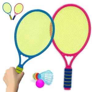 Juego de tenis para niños con 1 pelota 1 lanzadera y 2 raquetas juegos de interior de verano - Imagen 1 de 11