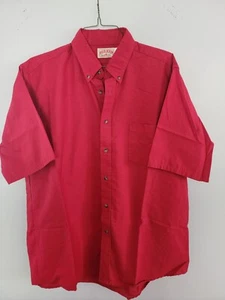 Red Kap Men's Short Sleeve Industrial Short Sleeve Red Work Shirt XL - used - Picture 1 of 3