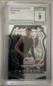 2020-21 Panini Prizm Draft Picks #83 LaMelo Ball - CSG/CGC 9 - ROOKIE CARD - Picture 1 of 2