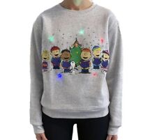 Peanuts Snoopy Charlie Brown Christmas 2022 Gray Size Kids 7 Light Up Sweatshirt