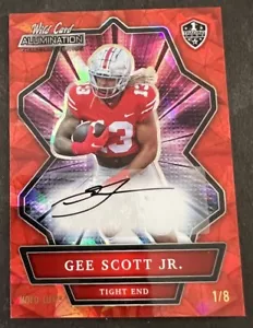 2021 wild card alumination RC AUTO GEE SCOTT JR. Red Ice HOLO-LUX 1/8 - Picture 1 of 2