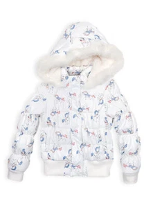 Pumpkin Patch Girls White Puffer Jacket Sz 6, 7, 8 NEW  - Picture 1 of 4