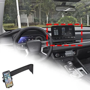 Black Centre Screen Mobile Phone Holder For Mitsubishi Outlander 2022-2024 - Picture 1 of 15