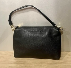 Louenhide Clutch Bag Purse Black Gold Trim Pre Owned VGC - Foto 1 di 9