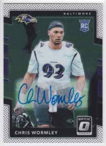 2017 DONRUSS OPTIC RAVENS CHRIS WORMLEY RC AUTO MICHIGAN WOLVERINES #143