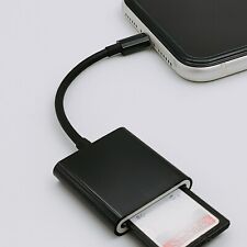 Câble adaptateur lecteur d'appareil photo pour carte SD noir 8 broches pour iPhone
