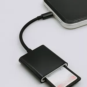 Black 8pin to SD Card Camera Reader Adapter Cable for iPhone - Picture 1 of 5