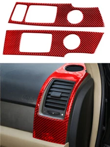 Cubierta de ventilación lateral roja decoración fibra de carbono para Honda CR-V CRV 2007-2011 - Imagen 1 de 11