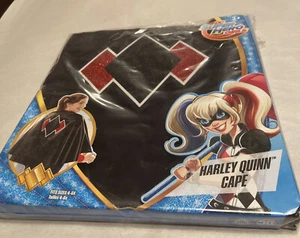 DC SUPER HERO GIRLS Harley Quinn Cape for Dress up or Halloween Costume 4-6x - Picture 1 of 2