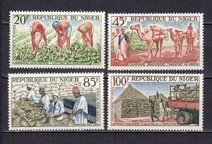 Niger 1963 poste aérienne campagne arachidière 4 timbres neufs MNH / TE5438 - Picture 1 of 1