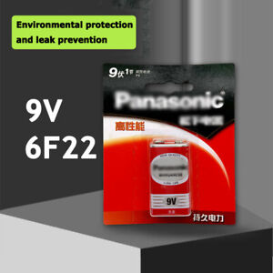 9V Zinc-Carbon Battery 6F22 For Panasonic Smoke Alarm PP3/MN1604/6F22ND/6LR61