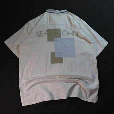 Camisa Blanca Sean John Bordada Y2k Hip Hop Parcheada Abotonada XL Foto 1 de 4