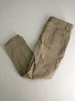 Pantalones para mujer Simply Vera Wang 8 verdes tiro medio tobillo frente plano ajustados  Foto 1 de 4