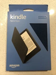 Amazon Kindle Fabric Cover Fits 10th Gen, Blue, Magnet Closed - Picture 1 of 2