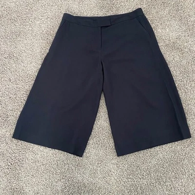 Pantalones capri negros de piernas anchas Classiques Entier bolsillos ligeros para mujer 12 Foto 1 de 4