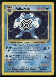 Pokemon Juego de Cartas Coleccionables Poliwrath 13/102 Base Set Holo WOTC - Imagen 1 de 2