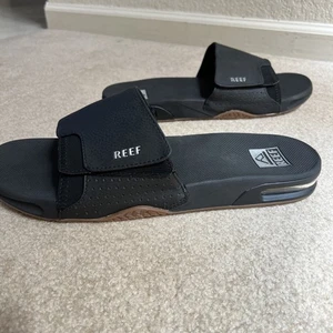 REEF Fanning Bottle Opener Slide Sandals Men's Size 13 Beach Surf Casual - Picture 1 of 8