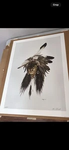 Limited Edition Print Of Mohawk Indian “Two Rivers” By Ken Schmidt Lone Feather - Picture 1 of 18