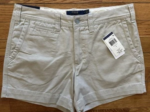 Pantalones cortos para mujer Polo Ralph Lauren nuevos con etiquetas - entrepierna de 4,5”, caqui, talla 4 - Imagen 1 de 11
