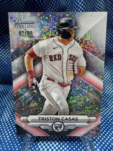 Triston Casas - #92/99 - SPECKLE REFRACTOR - 2023 Bowman Sterling - BSR-18 - Picture 1 of 2