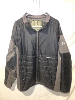 Chaqueta Under Armour Para Hombre Forrada Negra Rendimiento Cremallera Talla XXL Foto 1 de 4