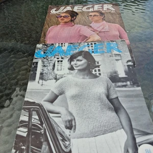 2 Original Jaeger  Ladies Sweater  Knitting Patterns  4184 3751 - Picture 1 of 3