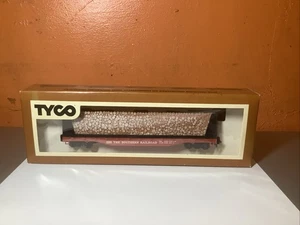 Tyco HO Scale #334A 50' Pulpwood Car The Southern Railroad Red Flat Car NOS NEW - Picture 1 of 6