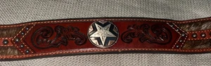 Westerngürtel 3D handbesetzt braun Leder Größe 34 - ohne Schnalle - Bild 1 von 6