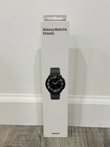 Montre connectée Samsung Galaxy Watch 6 Classic 43 mm noire WiFi Bluetooth neuve dans sa boîte avec bracelet - Photo 1 sur 8