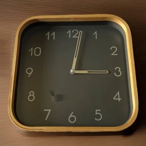 IKEA PIRO Birch Bentwood Wall Clock Square curved Design by Johanna Jelinek 2002 - Picture 1 of 13