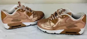 Nike Air Max 90 Metallic Bronze Rose Gold 859633-900 Sneakers Size 4.5 Y - Picture 1 of 12